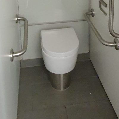 Toilet With Stainless Steel Base/Stand