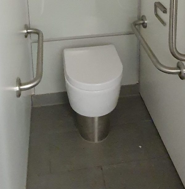 Toilet With Stainless Steel Base/Stand