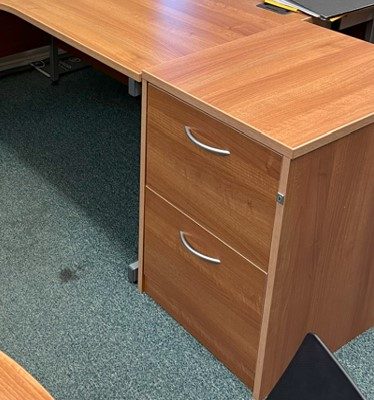 Desk Height Pedestal With 2 Drawers