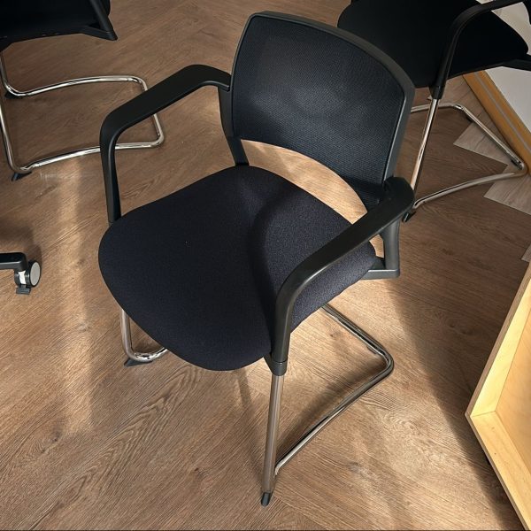 Meeting Chairs In Black & Stackable By Torosan