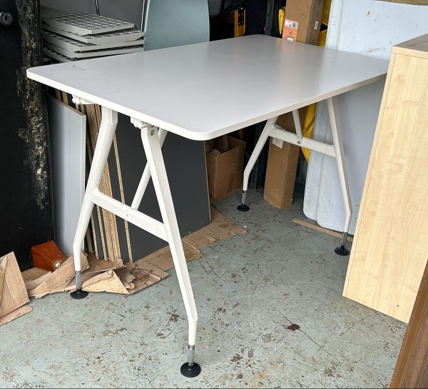 Tables - Tall White Table - Approx. 150cm W