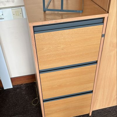 Filing Cabinets – Three Drawer Wooden Filing Cabinet