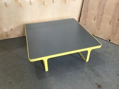 Tables - Square Coffee Table In Grey & Yellow