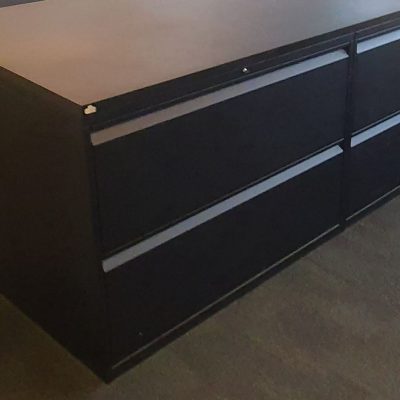 2 Drawer Under Desk Lateral Filing Cabinets In Black