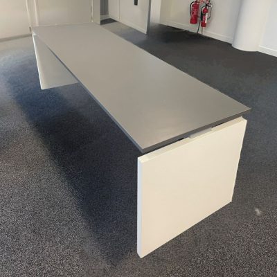 Desking - 240cm Wide Desks/Tables - Grey & White